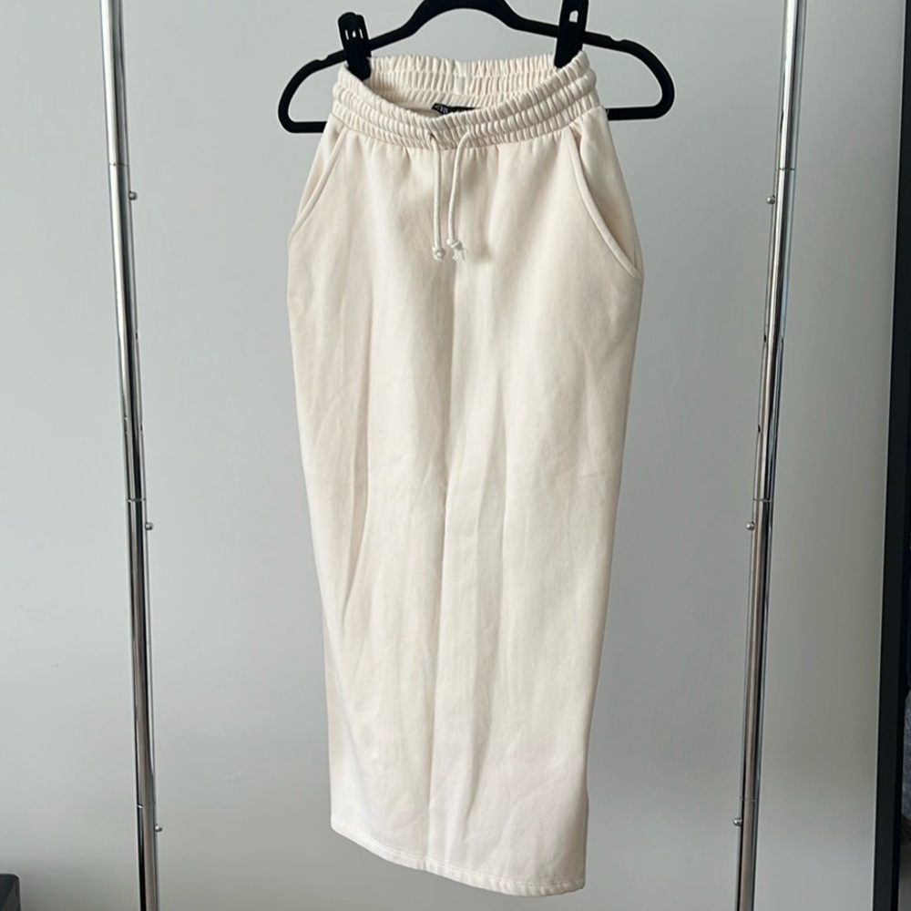 Zara Cream Midi Skirt